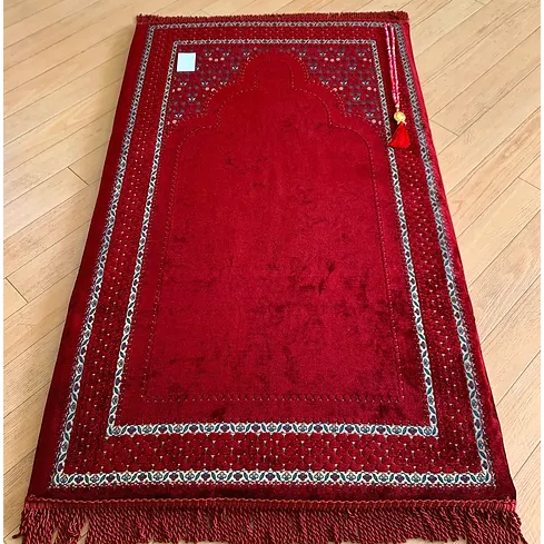 Royal Sejadah - Luxury Padded Prayer Mat & Tasbih - Red Padded Design