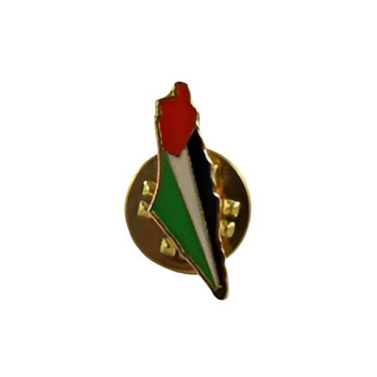 Palestine Map: Metal Pin Badge