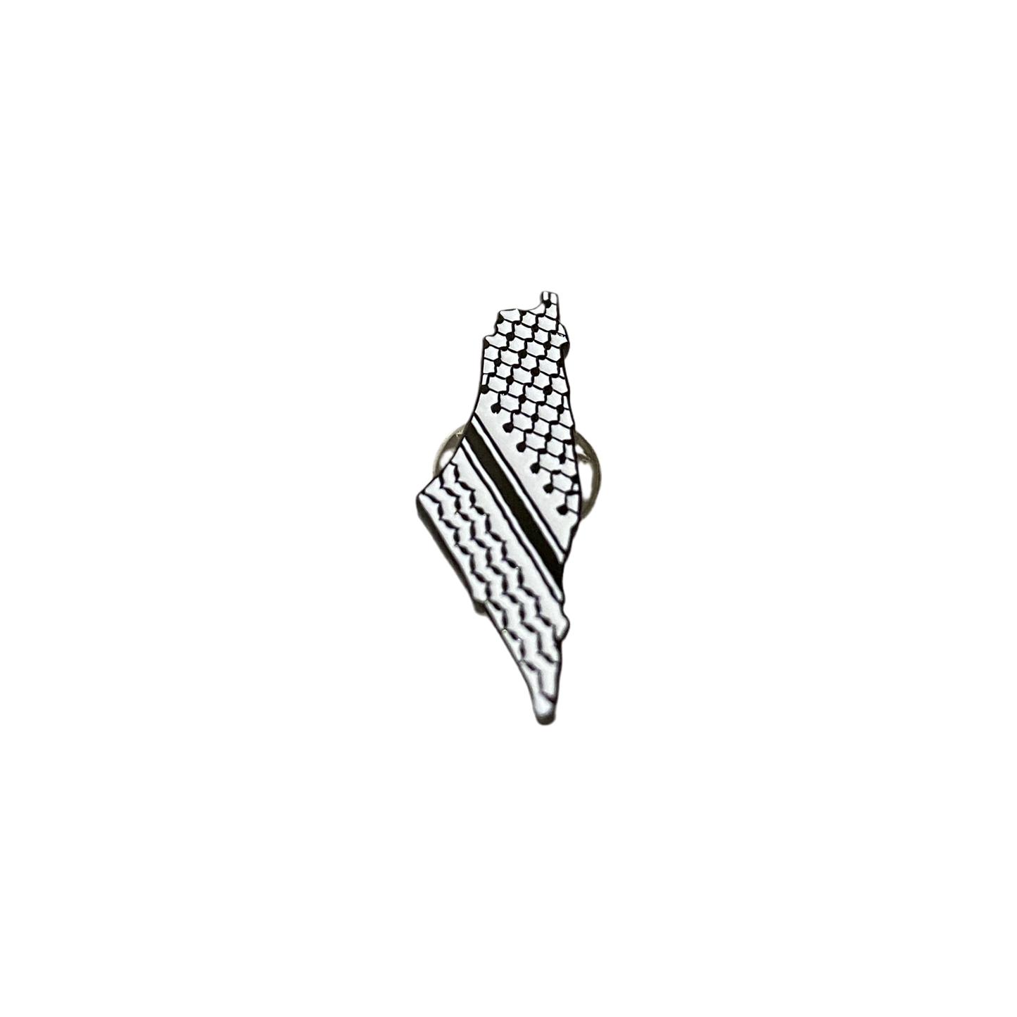 Keffiyeh Map: Metal Pin Badge