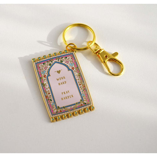 Prayer Mat Keyring (18K Gold plated)