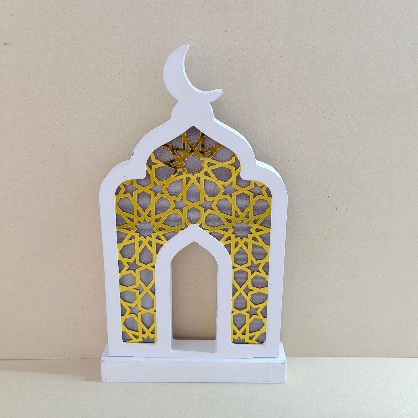 Light Up Masjid Door - White