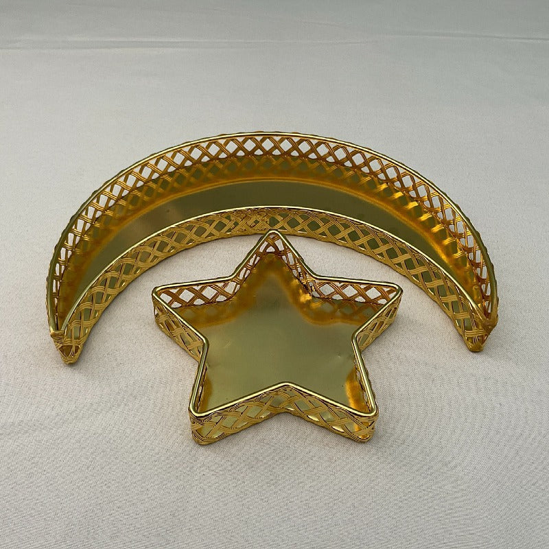 Moon & Star Tray: Metal - Gold