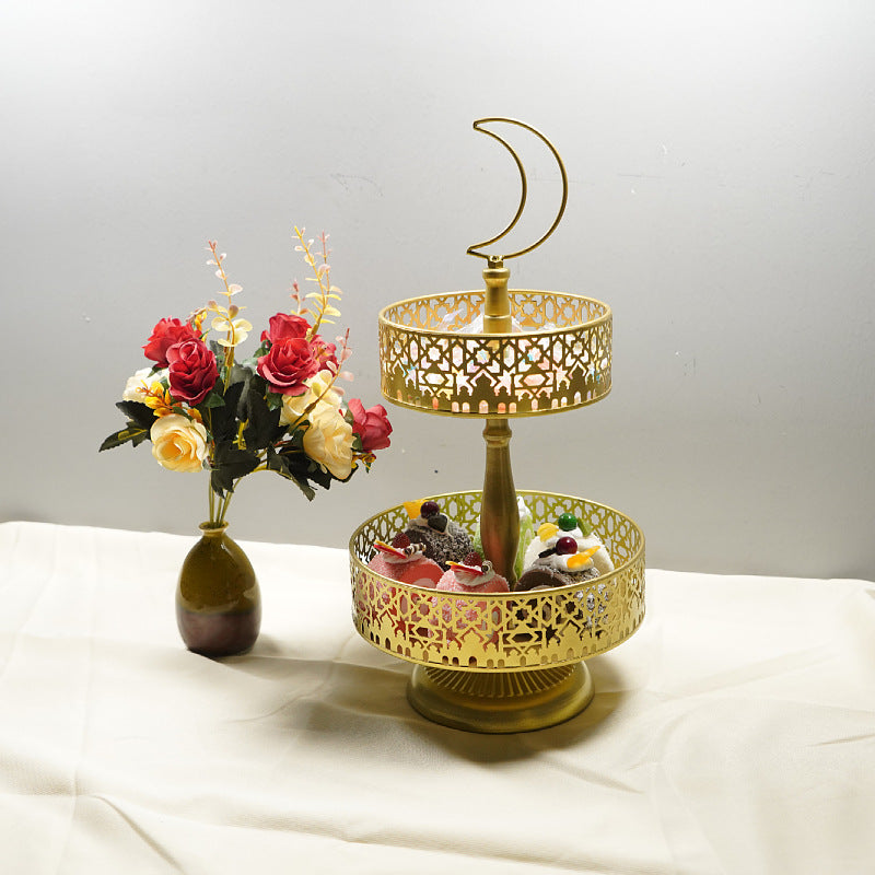 Two Tier Cake Stand - Gold