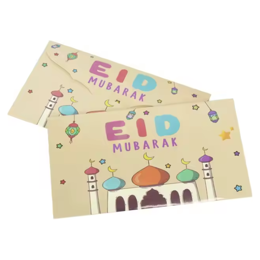 Eid Mubarak Envelopes - Colourful (Pack of 10)