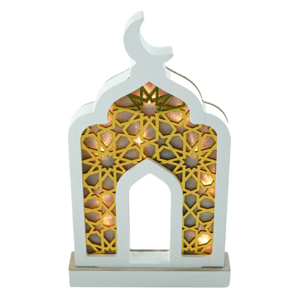 Light Up Masjid Door - White