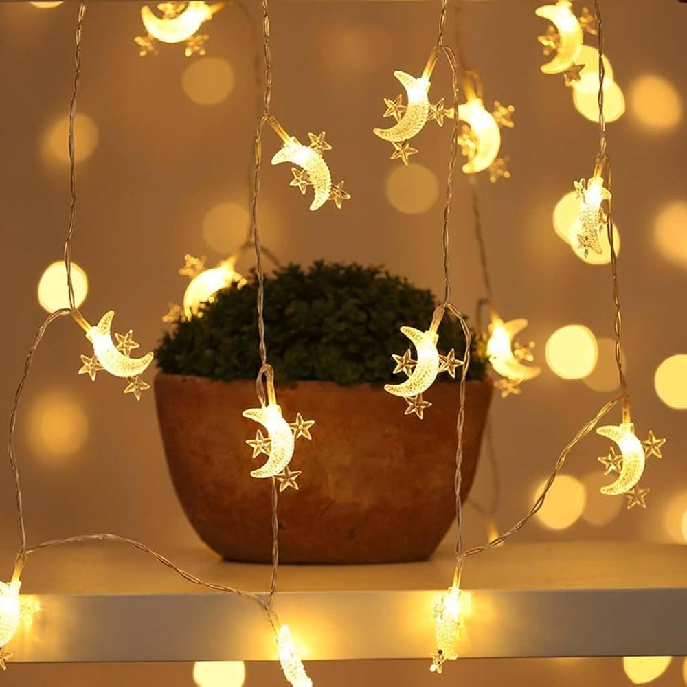 Mini String Light Set: Moon & 3 Stars