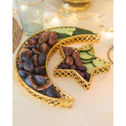 Moon & Star Tray: Metal - Gold