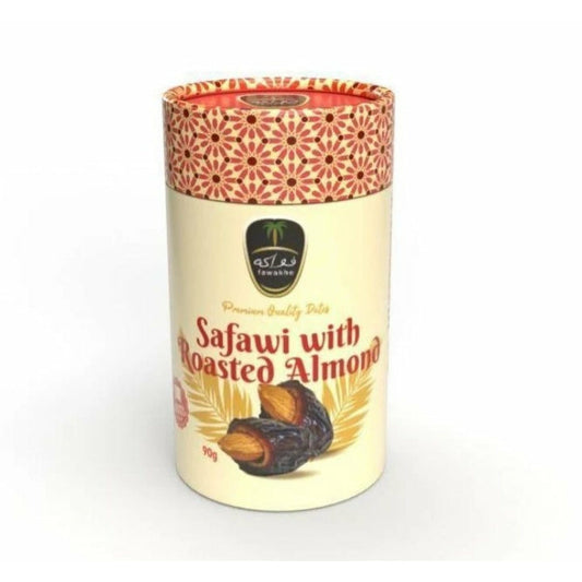 Safawi Dates With Roasted Almonds Gift Tube (90g)