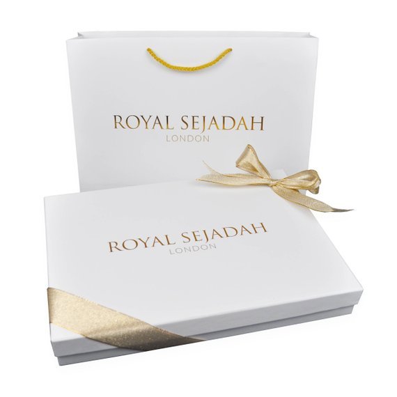 Royal Sejadah - Luxury Prayer Mat & Tasbih - Gold Floral Design