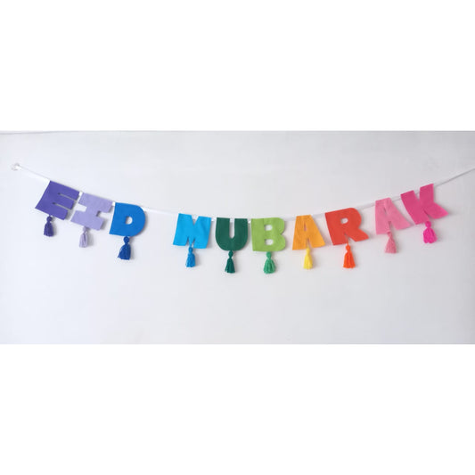 Eid Mubarak Felt Garland with Tassles