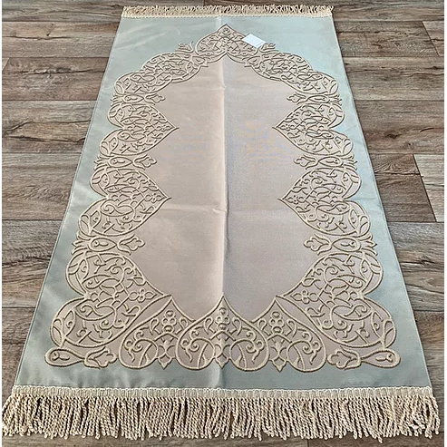 Royal Sejadah - Luxury Prayer Mat & Tasbih - Mint Classic Design